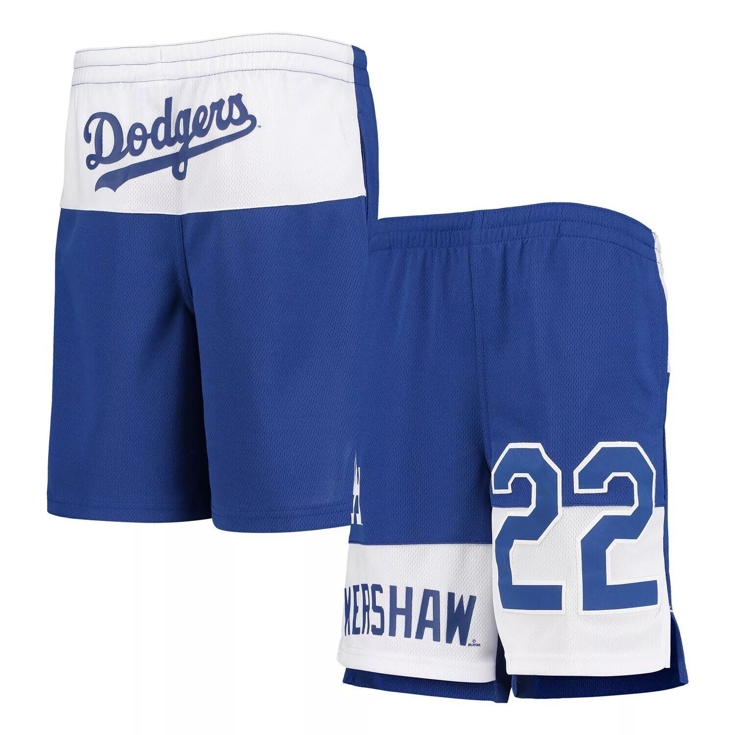 

Молодежные шорты Clayton Kershaw Royal Los Angeles Dodgers Pandemonium с именем и номером Outerstuff