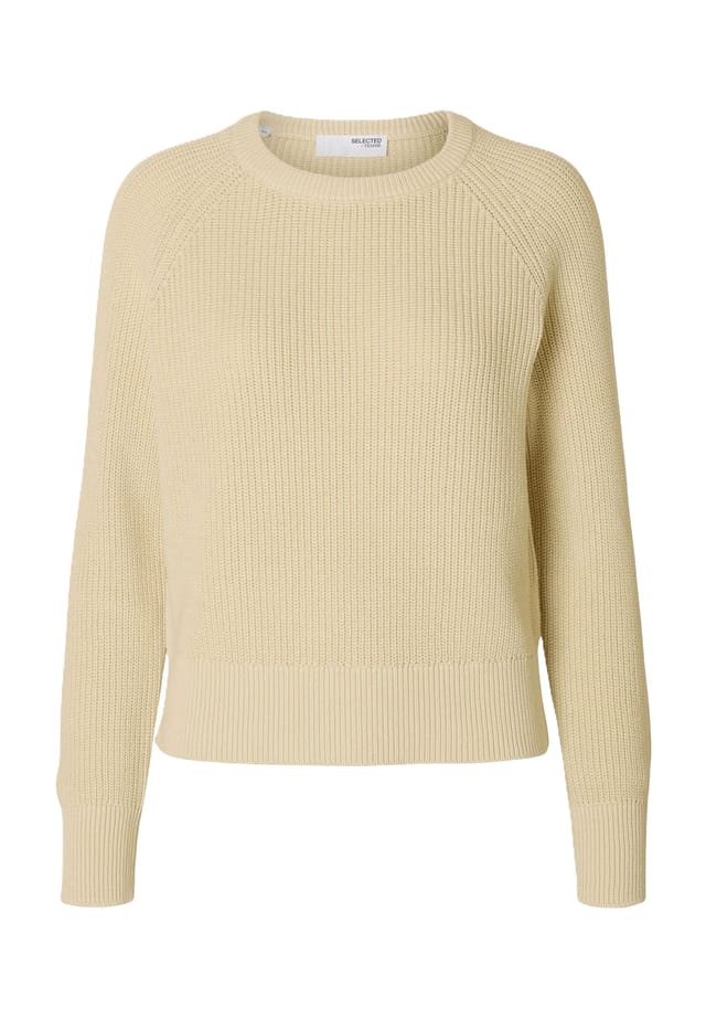 

Вязаный свитер "бирла" с ребристыми манжетами Selected Femme, цвет 179771 birch