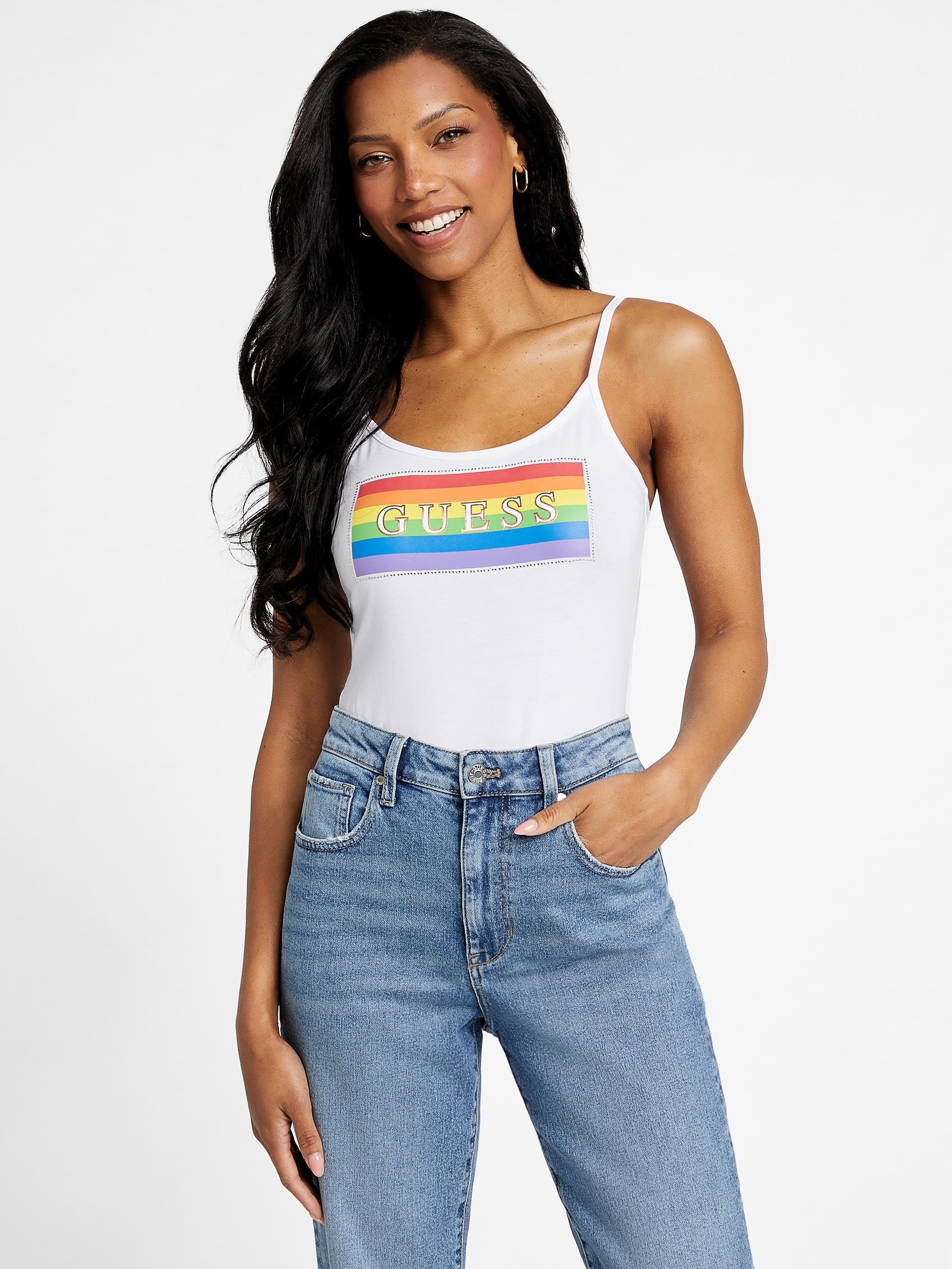 

Боди Prism Guess Factory, цвет pure white
