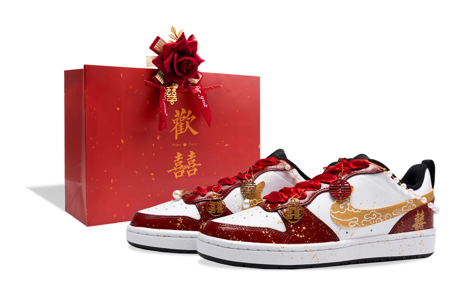 

Обувь для скейтбординга Court Borough Kids Nike, красный