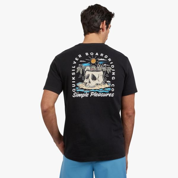 

Мужская футболка с графическим принтом "Вечный круг" Quiksilver, черный