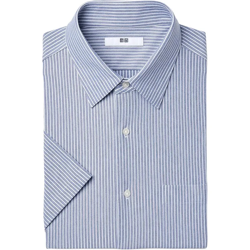 UNIQLO SS26 Рубашка мужская темно-синяя Moderate