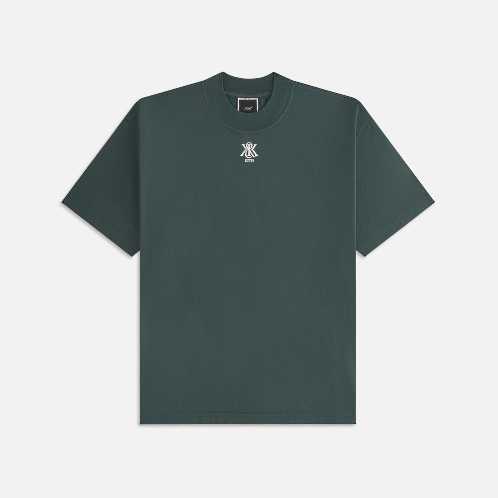 

Футболка Kith Women Mock Neck Crest Vintage Tee, цвет Stadium