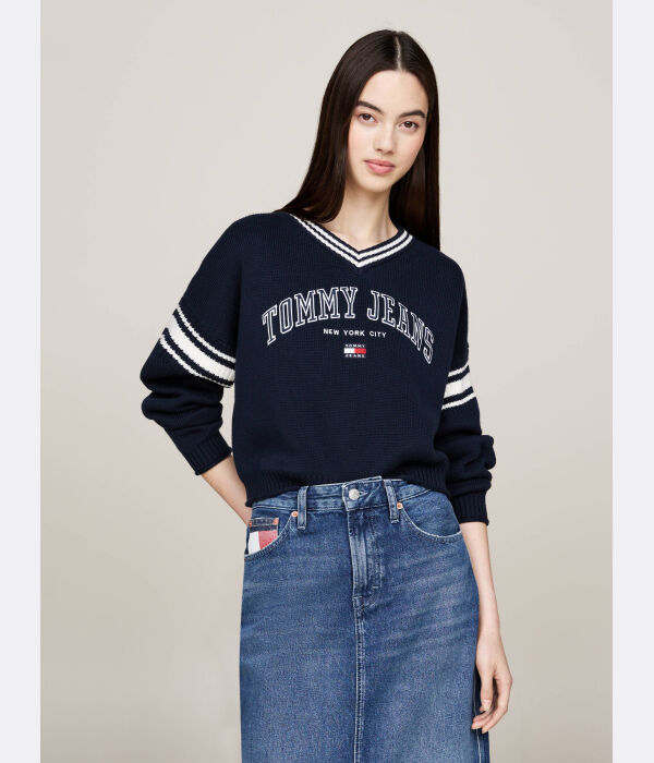 

Свитер Tommy Jeans Varsity, синий