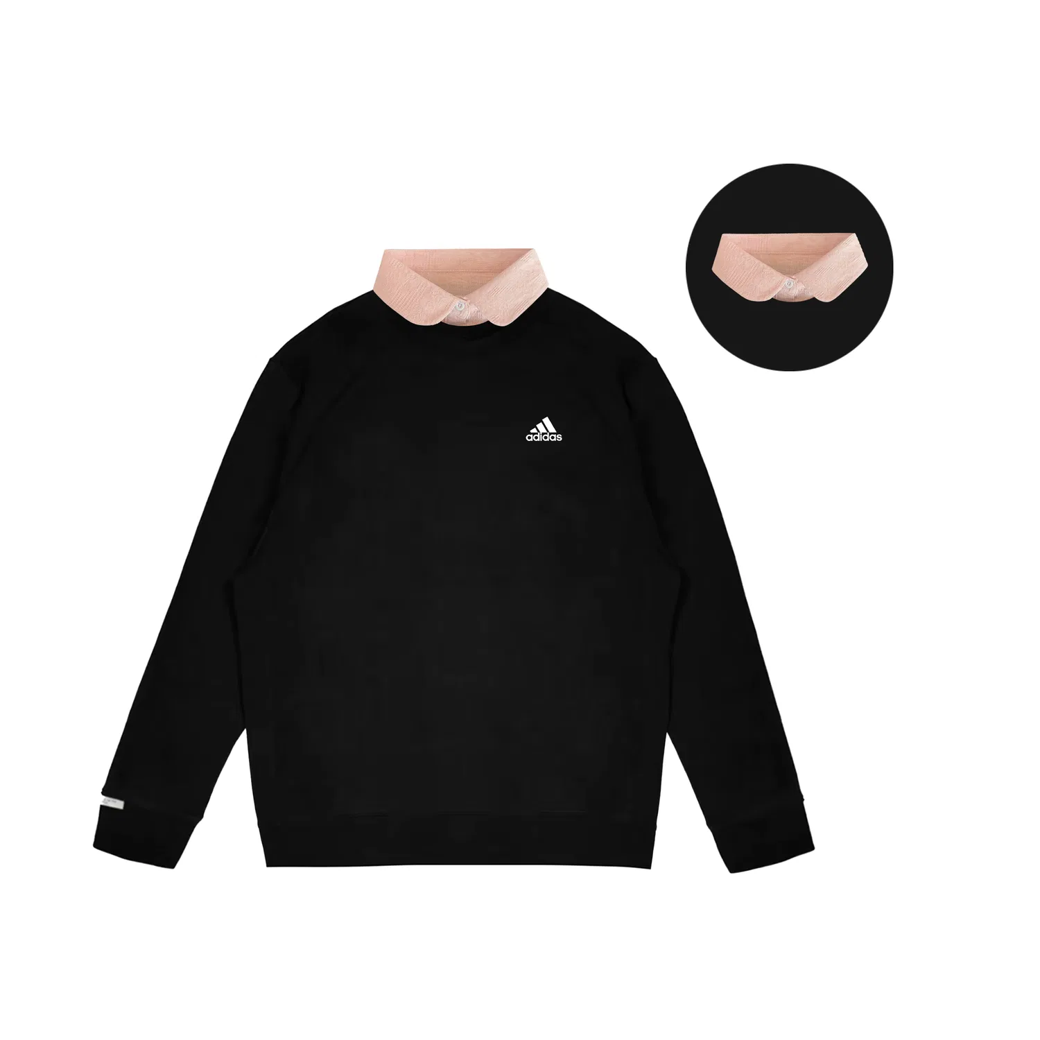 Лаунж-свитшот унисекс жаккард Hibiscus с поло-воротником, средней посадки Adidas, Jacquard Hibiscus — фото 3