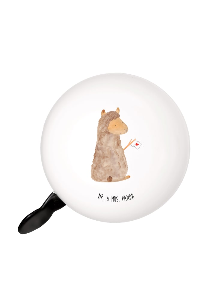 

Mr. & Mrs. Panda Велосипедный звонок, флаг с изображением альпаки без надписи белого цвета