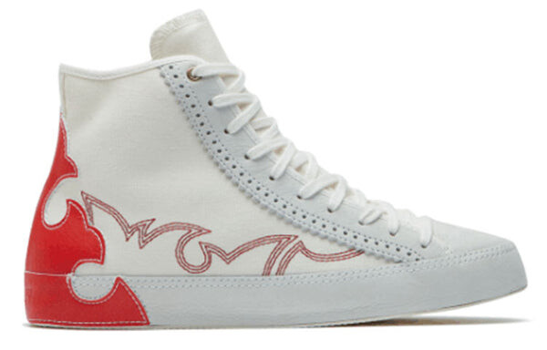 Кроссовки chuck taylor all star sasha high top canvas le egret red Converse, белый — фото 2