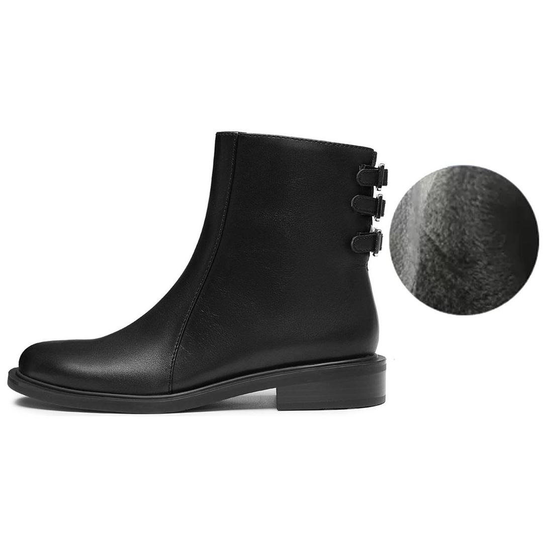 Staccato Женские черные зимние ботинки на шнуровке с меховой подкладкой, цвет Black (Fleece-Lined) — фото 2