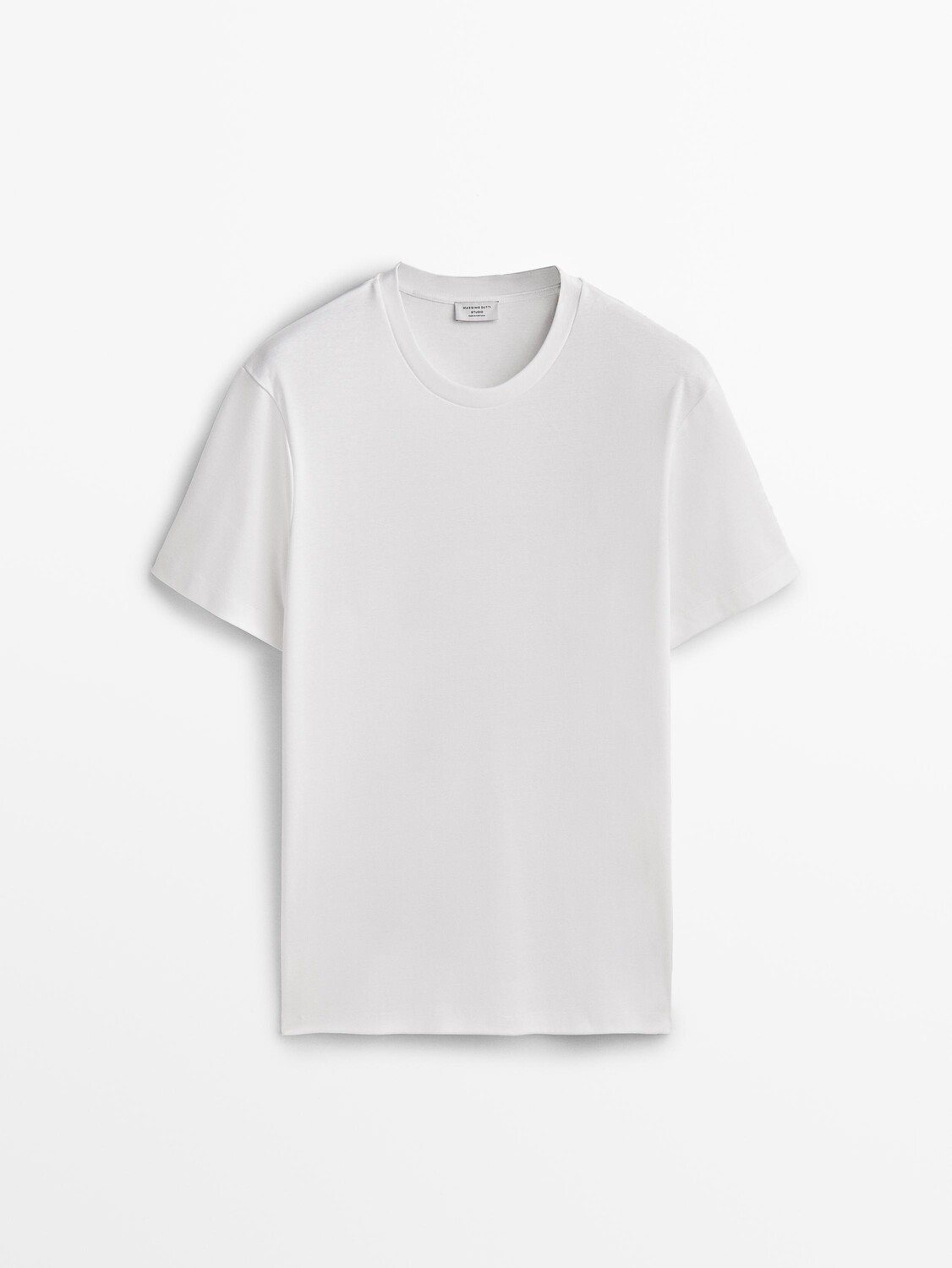 

Футболка свободного кроя из 100% хлопка Massimo Dutti, белый