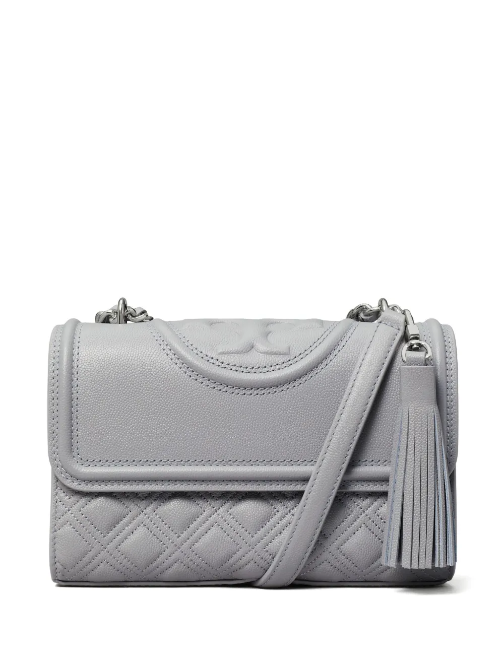 

Маленькая сумка на плечо Fleming Soft Grain Tory Burch, серый
