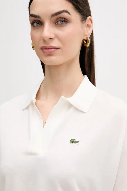 Поло Lacoste из лиоцелла, белое — фото 4