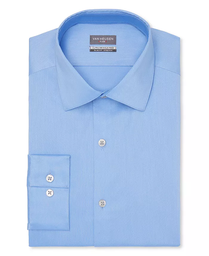 

Мужская рубашка с воротником Flex Collar Slim Fit Van Heusen, синий