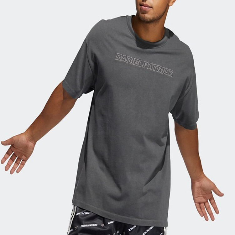 Футболка мужская черная/серая Adidas, черный — фото 3