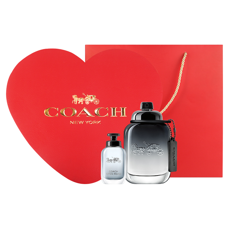 

New York Alias Classic Carriage, набор духов Eau De Toilette 40мл/60мл+4.5мл+коробка в форме сердца COACH, New York Men's Fragrance + Endless Road 60ml + 4.5ml