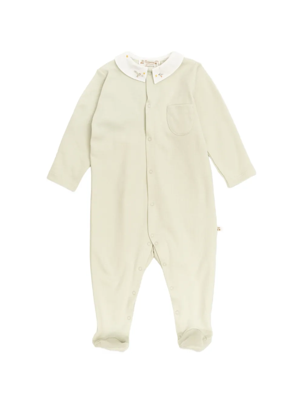 

Пижама с вышивкой и воротником Bonpoint, бежевый