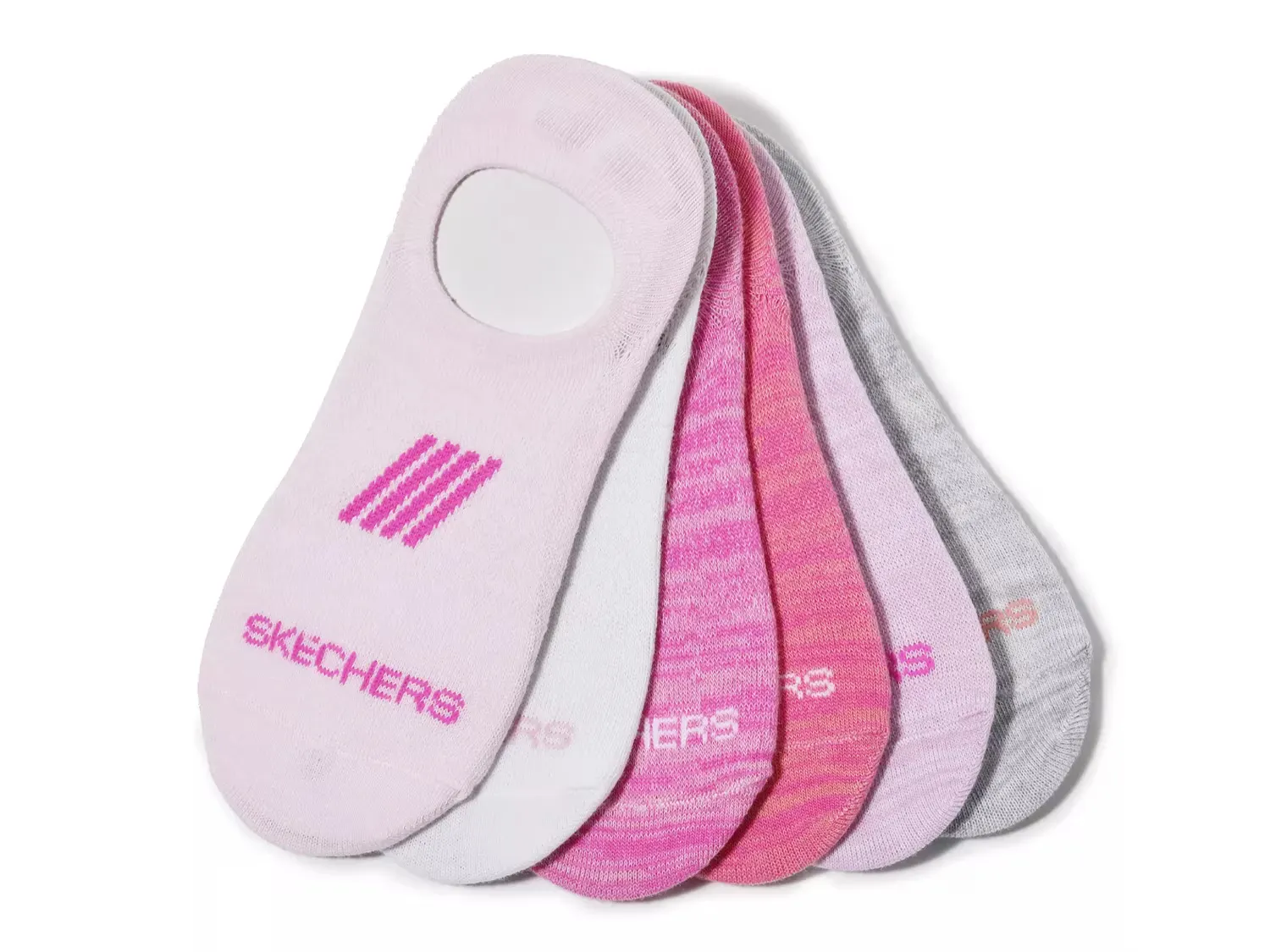 

Женские носки No Show - набор 6 пар Skechers, Pink Multicolor