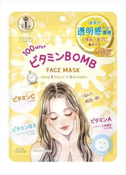 Маска для лица Kose — Vitamin BOMB, Cosmetics