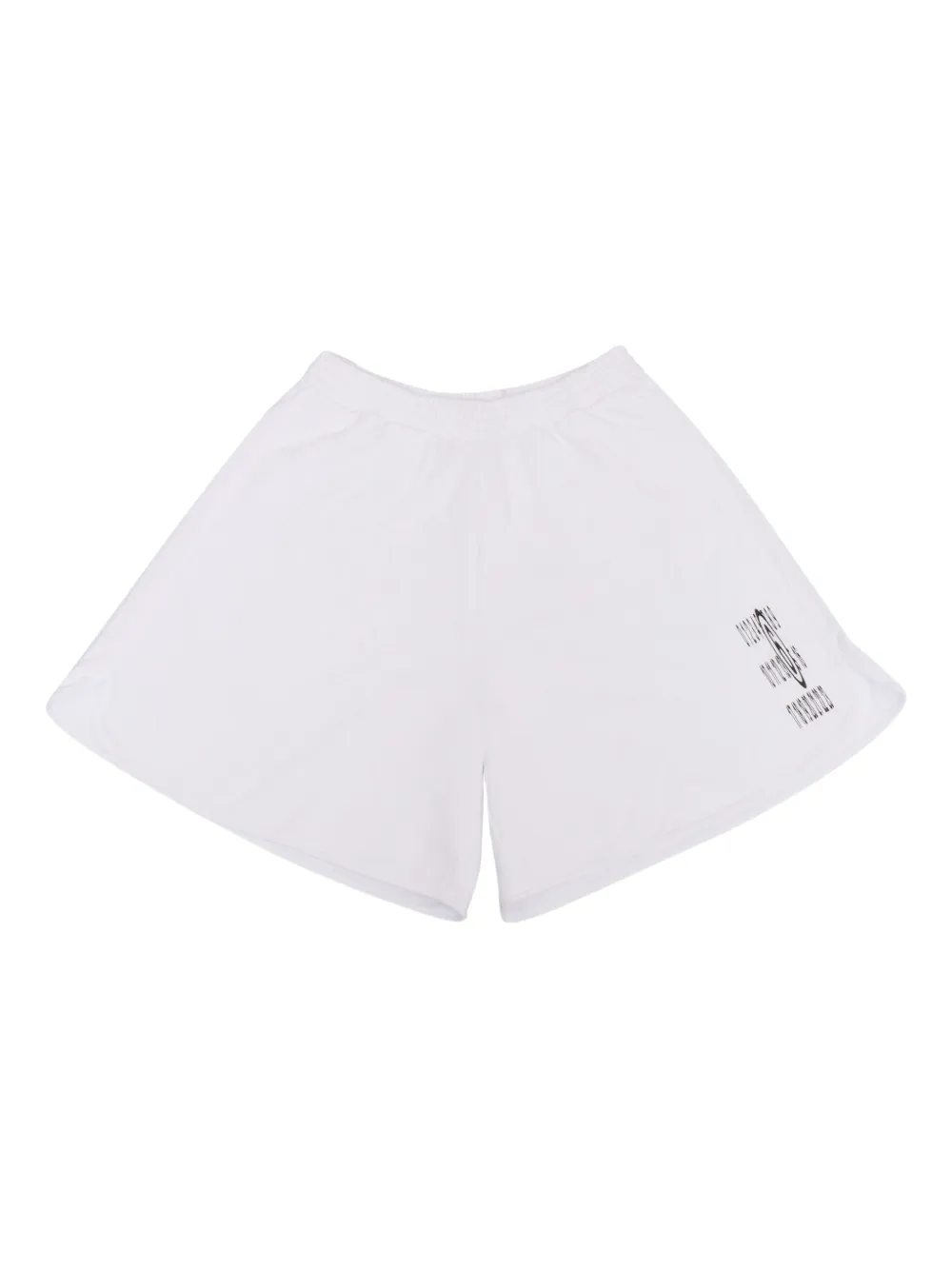 

Хлопковые шорты с графическим принтом MM6 Maison Margiela Kids, белый
