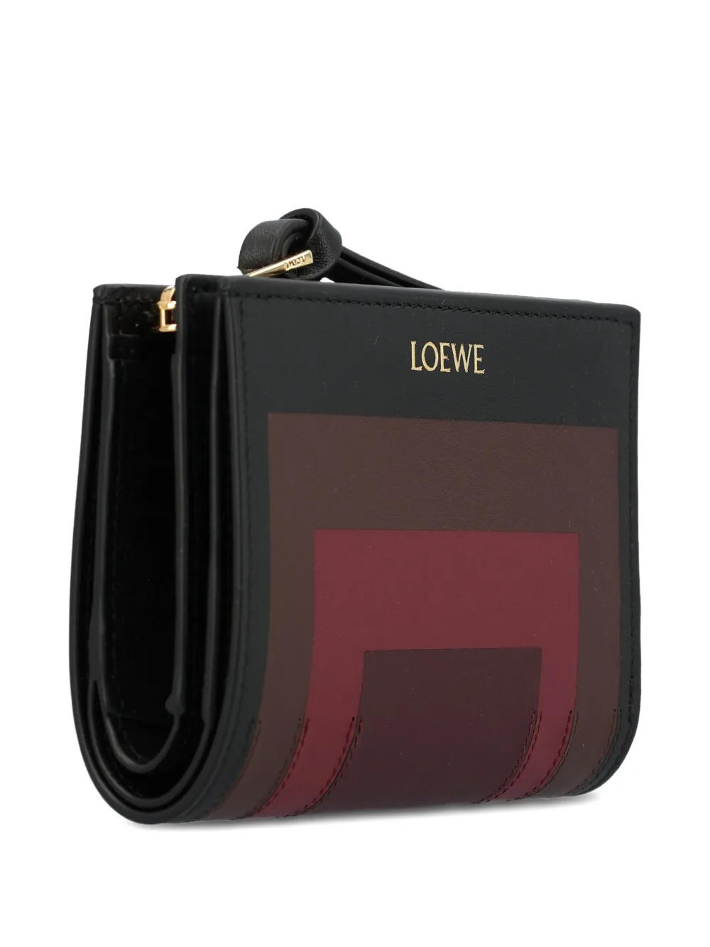 Кошелек из комбинированной кожи LOEWE, черный — фото 3
