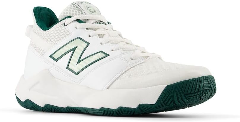 Детские теннисные кроссовки New Balance Coco Cg2, белый/зеленый/болотный — фото 4