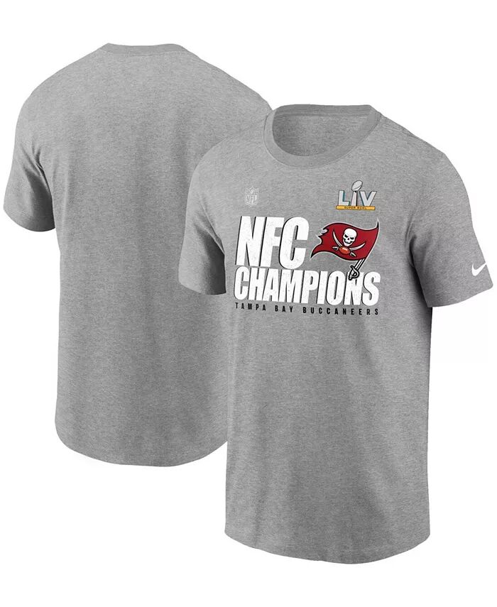 

Мужская серая футболка Tampa Bay Buccaneers 2020 NFC Champions Locker Room Trophy Collection Nike