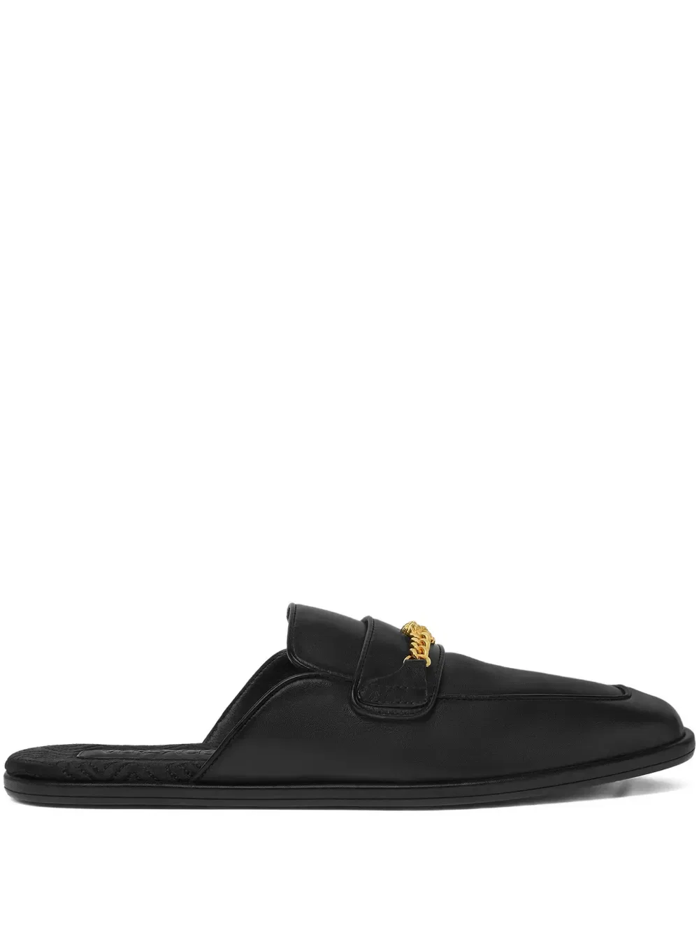 Кожаные мюли Медузы Versace, черный