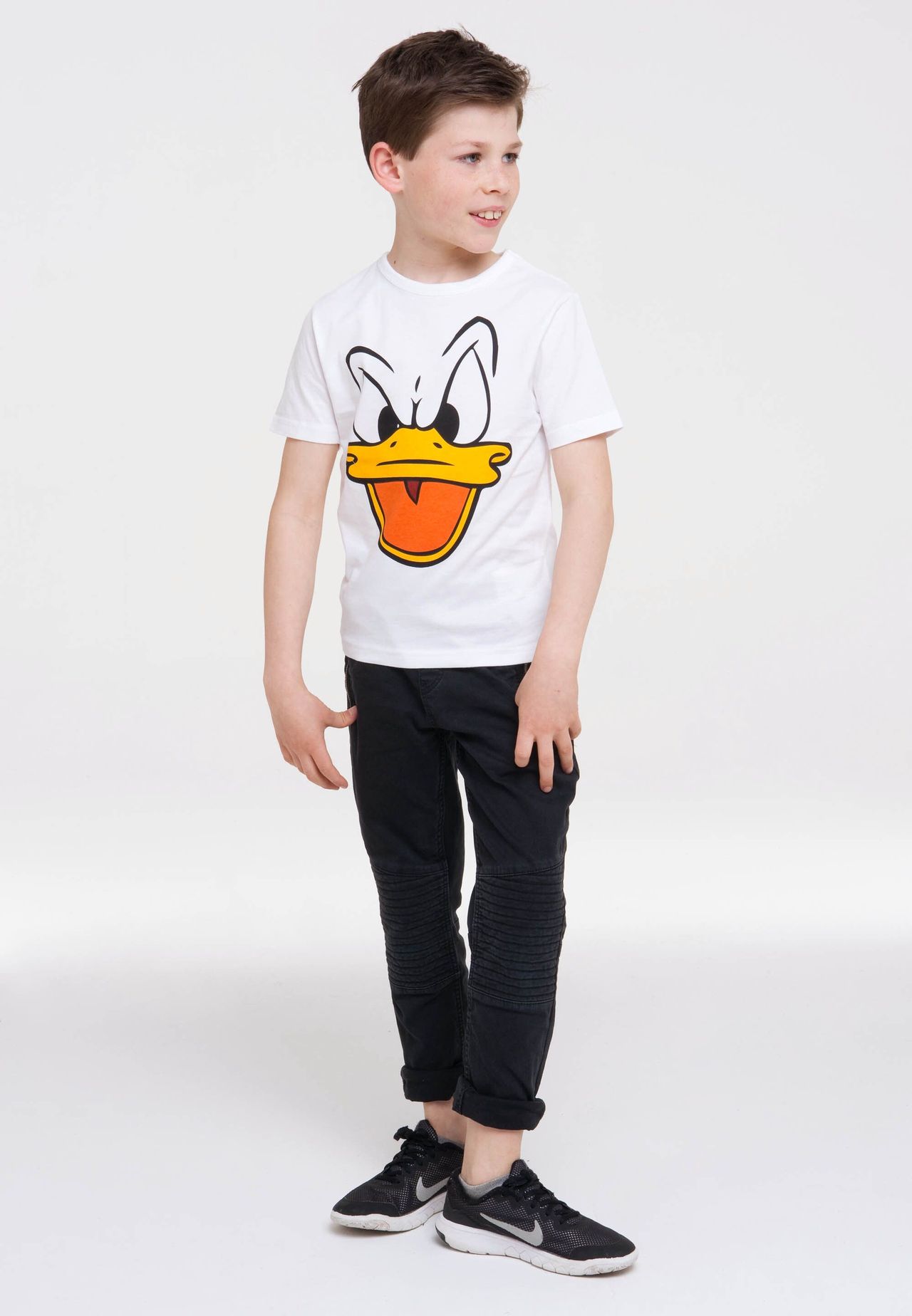 Футболка Organic Kids Disney — Дональд Дак — Лицо LOGOSHIRT, белый — фото 2