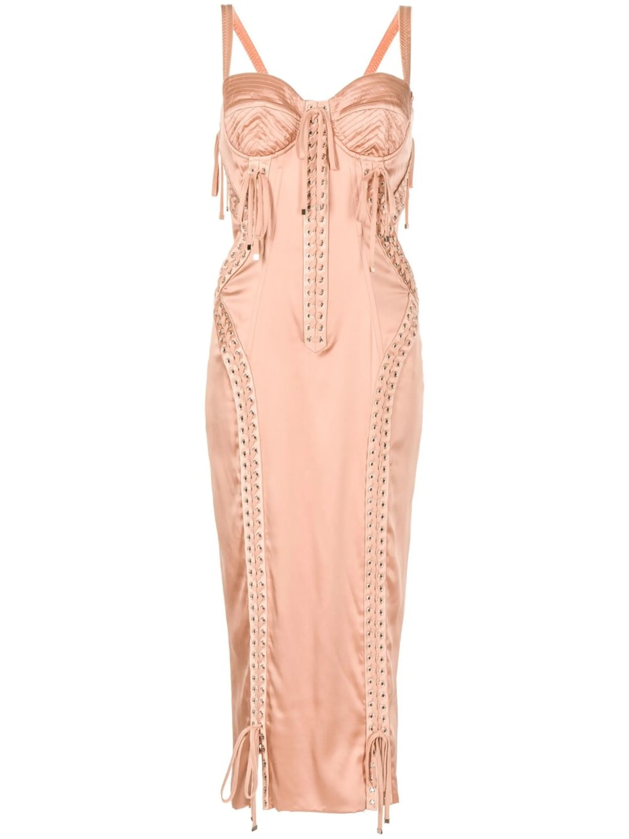 

Платье с вырезом в форме сердца Dolce & Gabbana, розовый