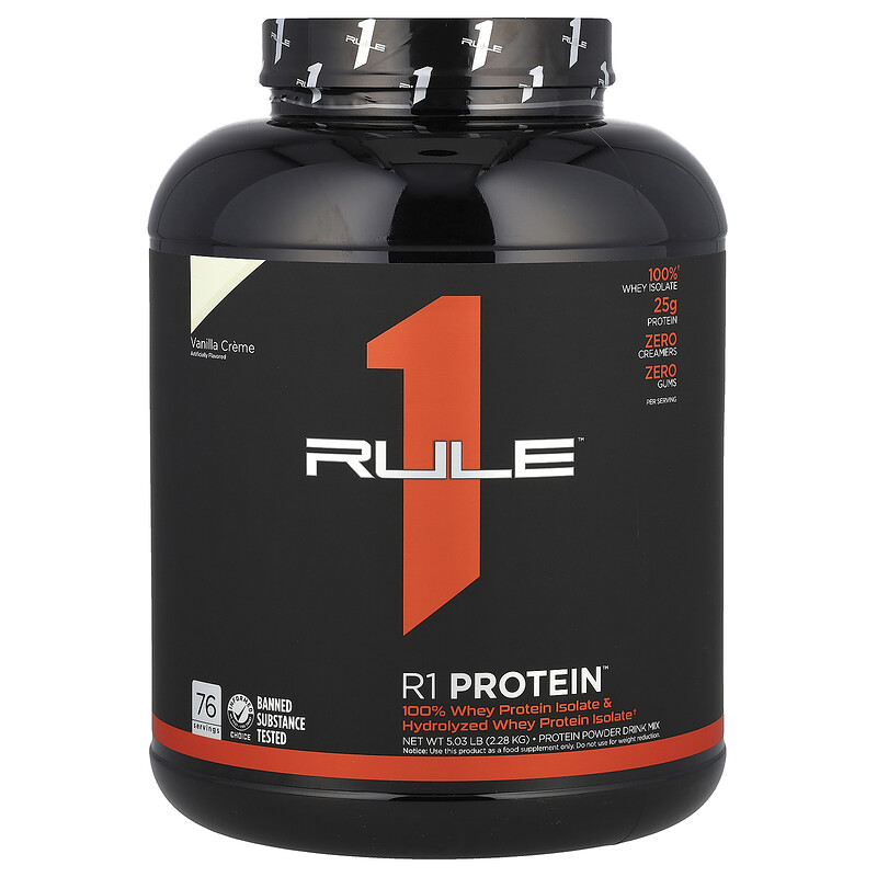 

Rule One Proteins, R1 протеиновая смесь для приготовления напитка, со вкусом ванильного крема, 2,28 кг (5,03 фунта)