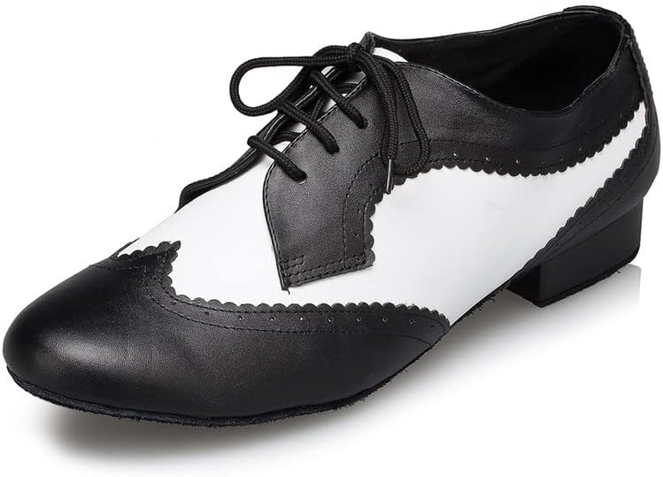 

Мужские латинские танцевальные туфли AOQUNFS, черная кожа, для бальных танцев, танго, сальса, модель L175