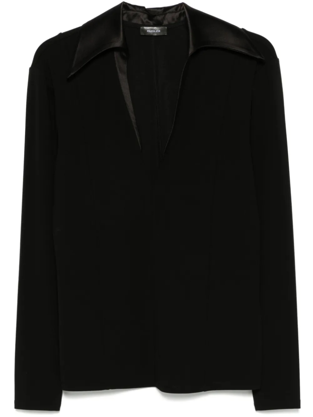 

Mugler рубашка поло с шипами, черный