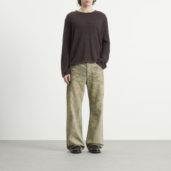 202M джинсы из денима Klondike Wash Acne Studios, sand бежевый — фото 4