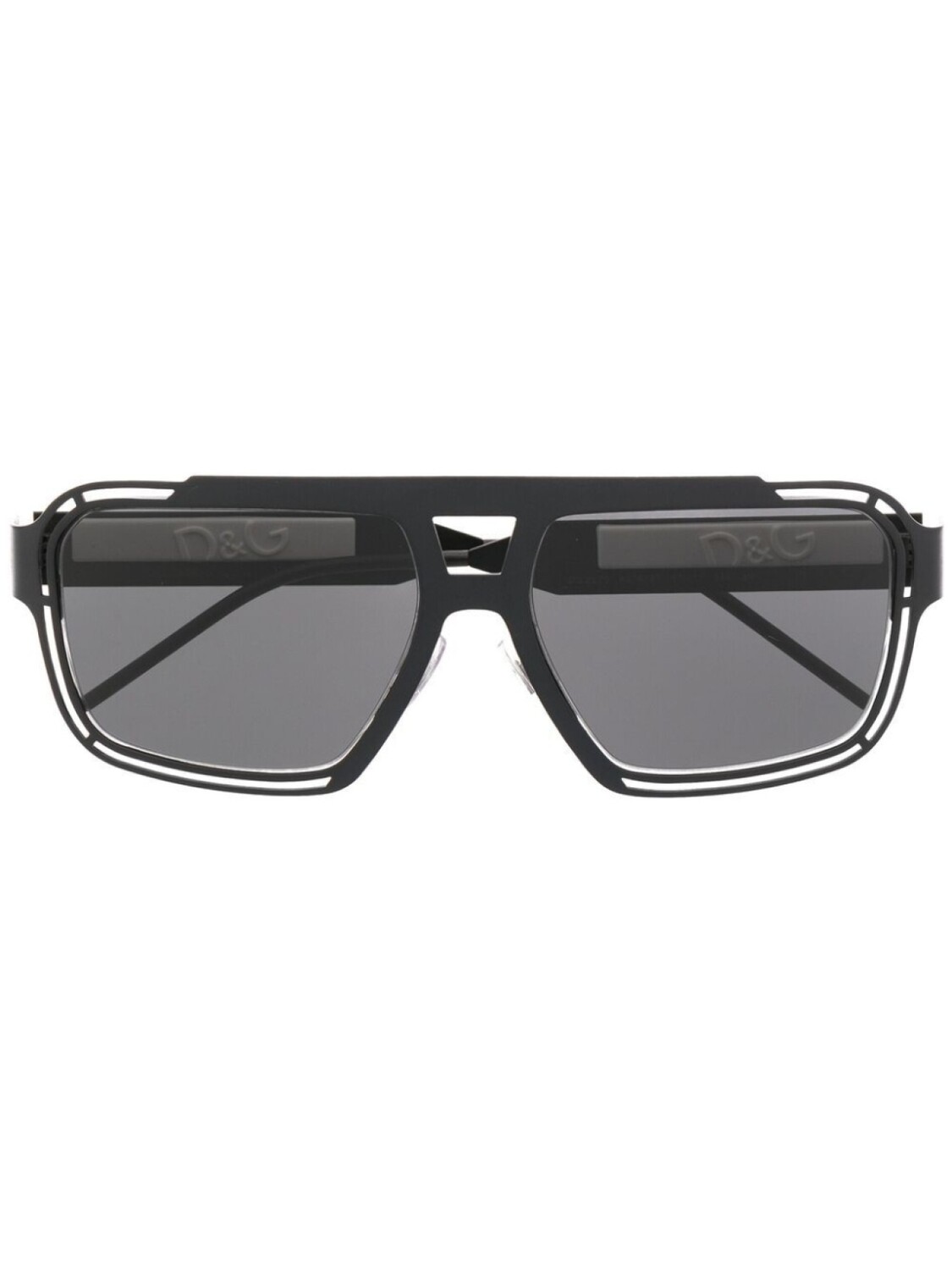 

Dolce & Gabbana Eyewear солнцезащитные очки-маска с двойным мостом, черный
