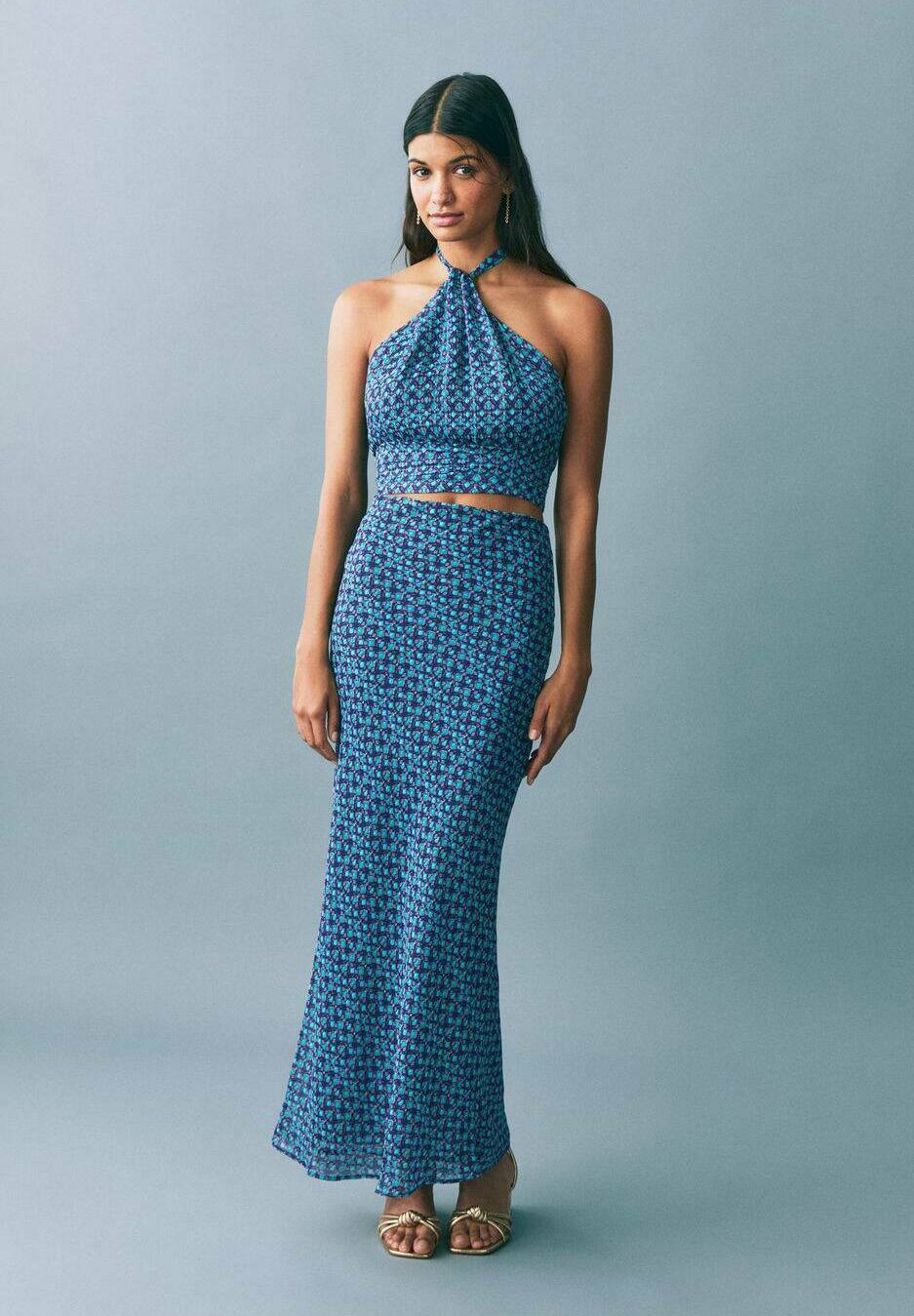

Длинная юбка GALAF Mango Kids, бирюзовый