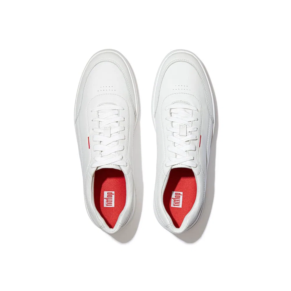 Мужские белые кожаные низкие кеды Rally X от Fitflop — фото 3