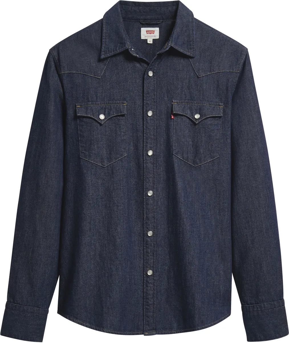 Джинсовая рубашка Levi's "LE BARSTOW WESTERN STAND", с нагрудными карманами, синий — фото 3