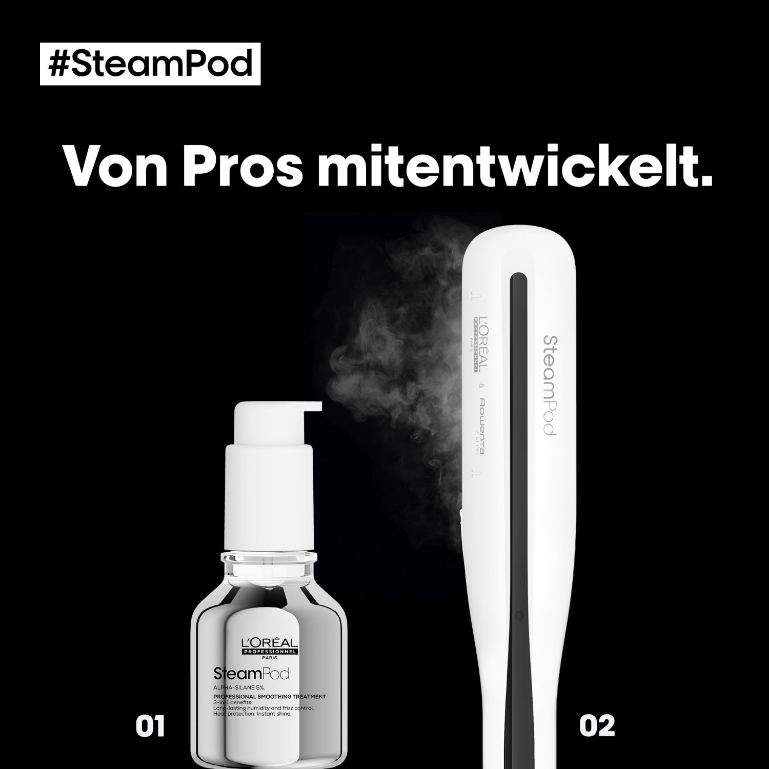 Сыворотка для волос steampod glättungskonzentrat L Oreal Professionnel Paris, объем 50 мл — фото 4