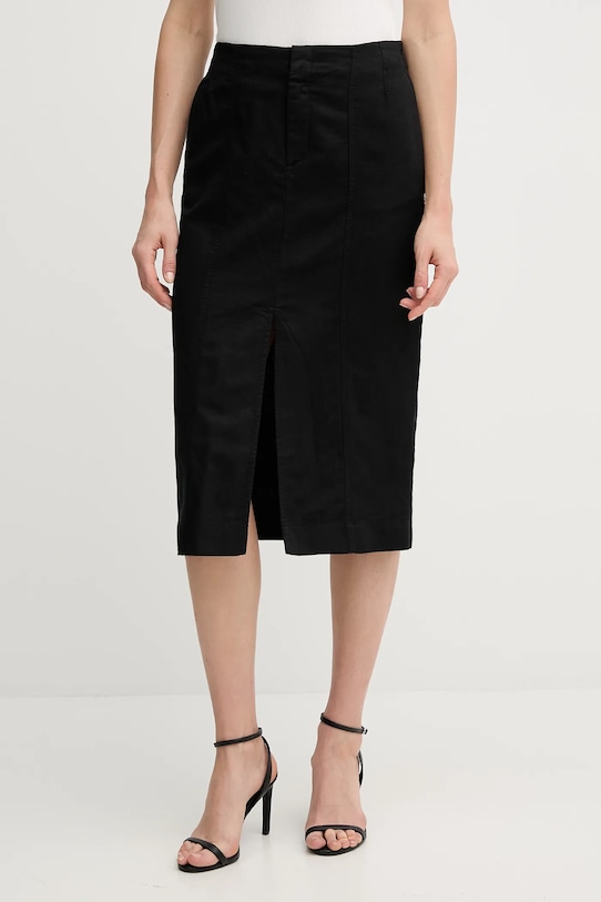 

Юбка с добавлением льна Calvin Klein Jeans, черный