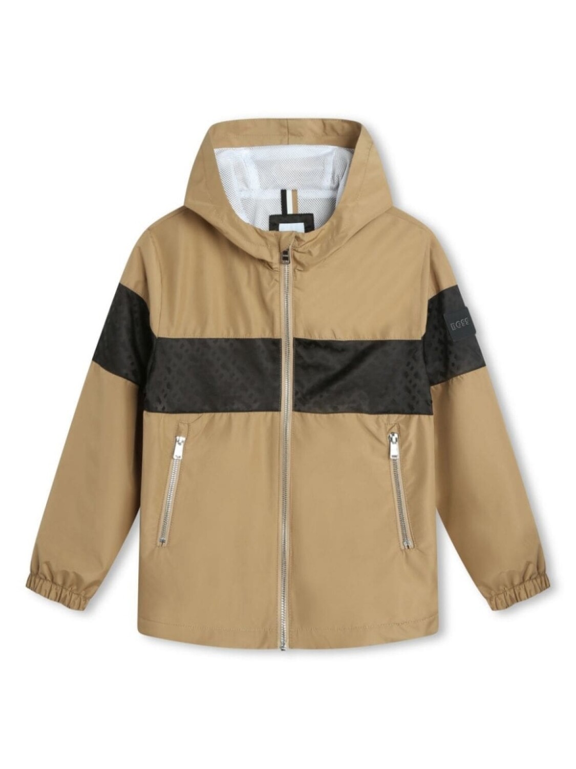 

BOSS Kidswear ветровка с капюшоном, нейтральный цвет