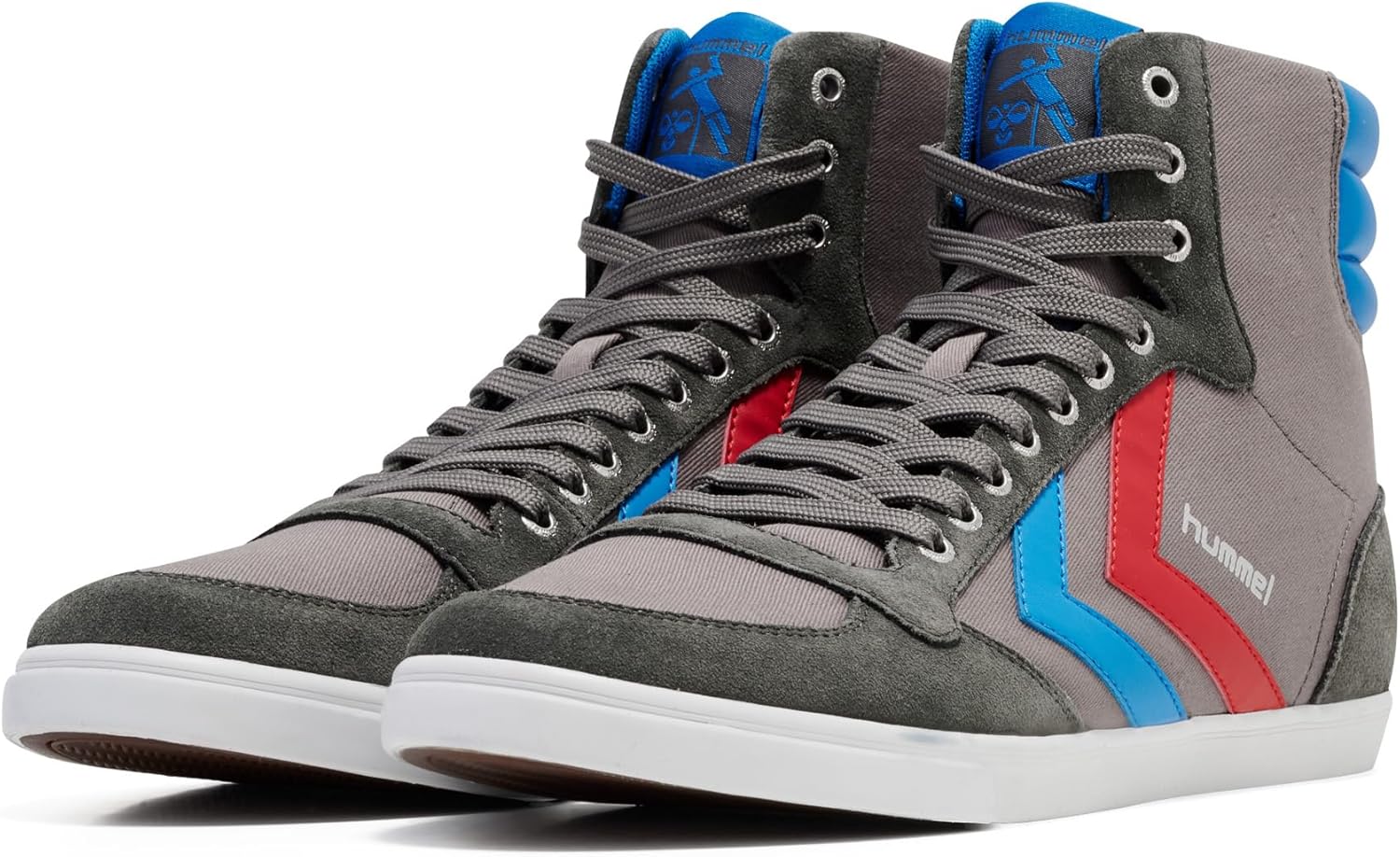 Кроссовки Hummel Unisex высокие, красный/синий/серый — фото 2