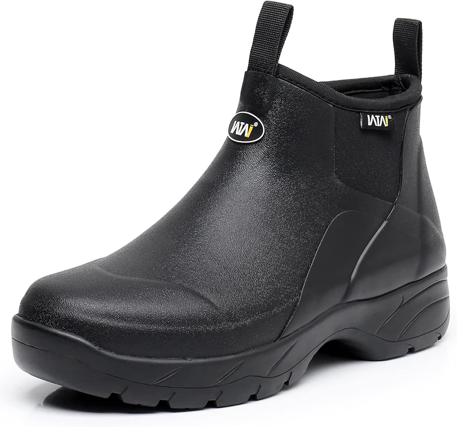 

Унисекс водонепроницаемые утепленные резиновые ботинки WTW - высокие резиновые ботинки до щиколотки для дождя, садовые ботинки для мужчин и женщин для работы на улице, черный