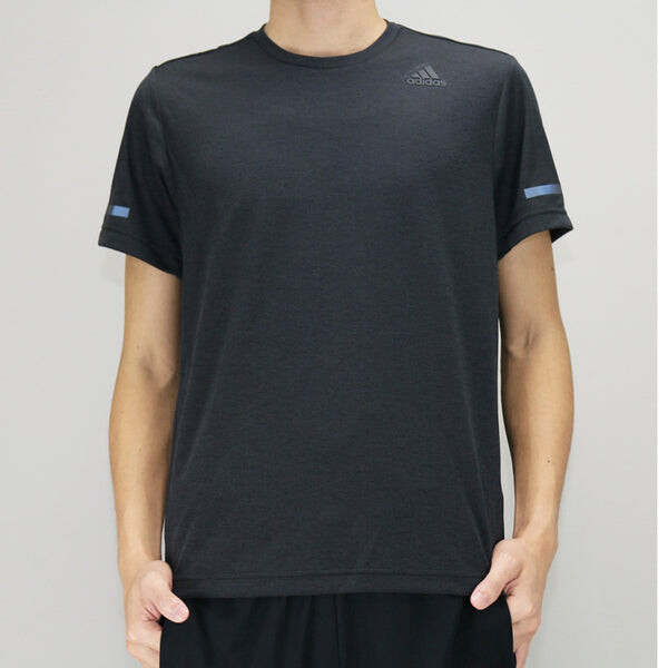 Футболка men's running sports short sleeve black t-shirt Adidas, черный — фото 3