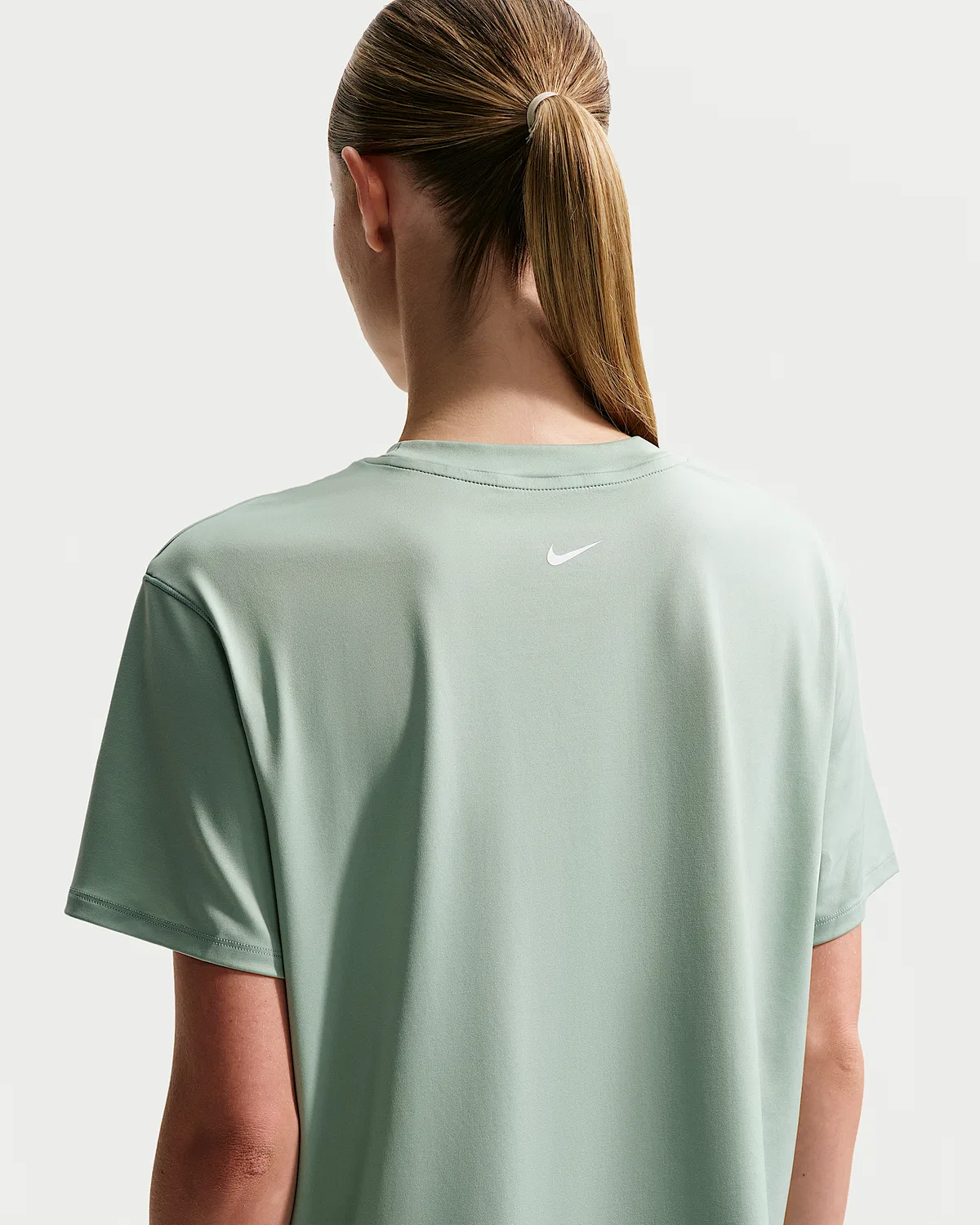 Женская свободная футболка Nike Pro, Steam/White — фото 2