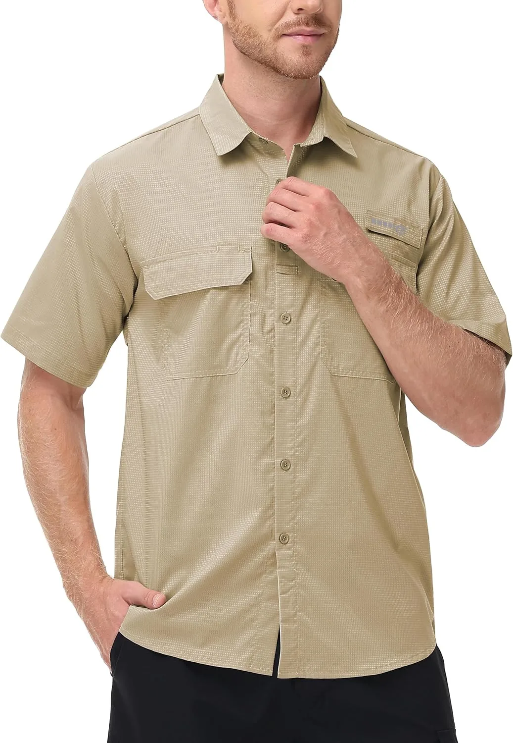 

Satankud мужская рубашка с коротким рукавом для рыбалки, защита от солнца, охлаждающая, для походов и путешествий