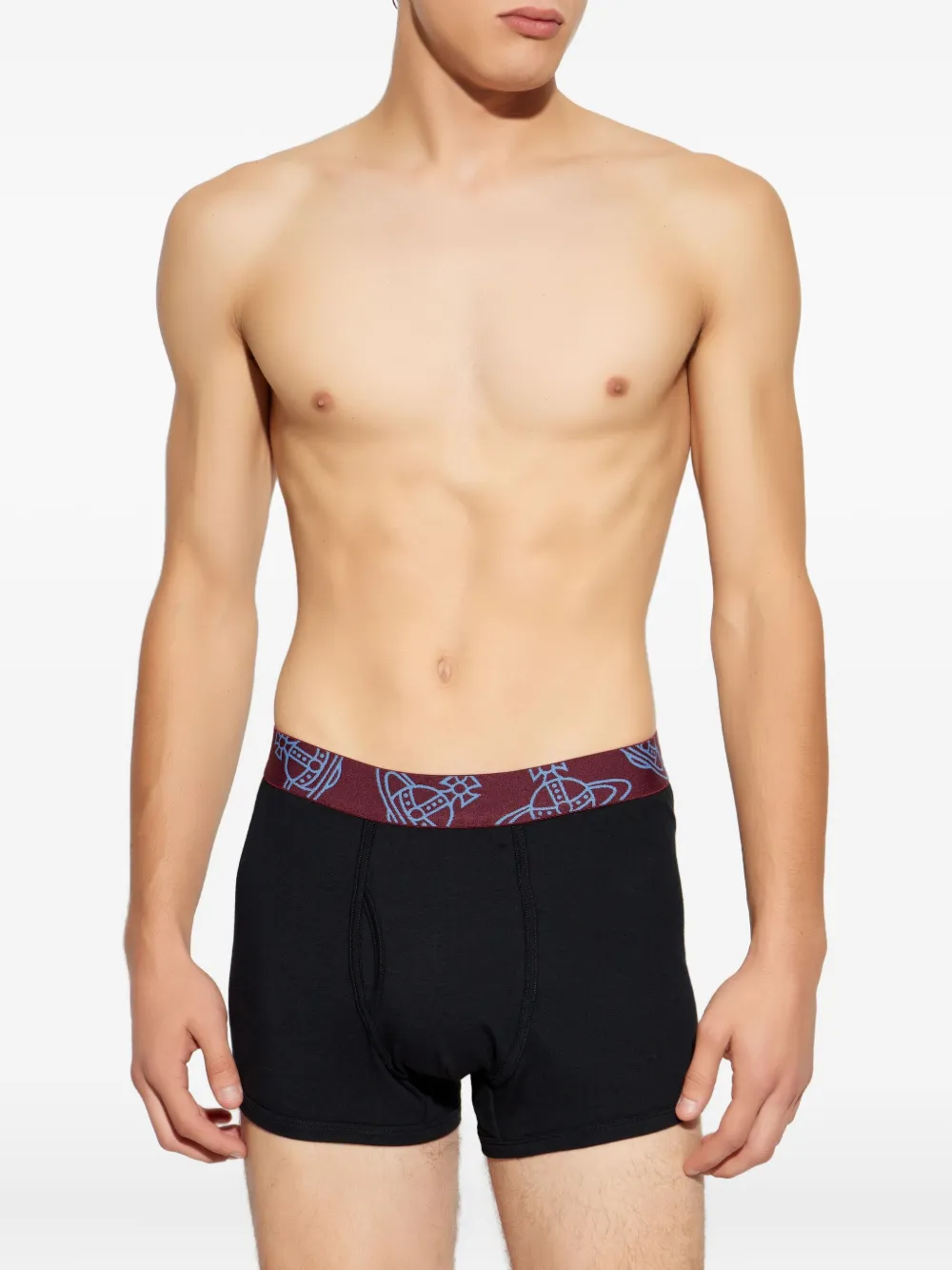 

Трусы-боксеры с логотипом на поясе (упаковка из двух штук) Vivienne Westwood, черный