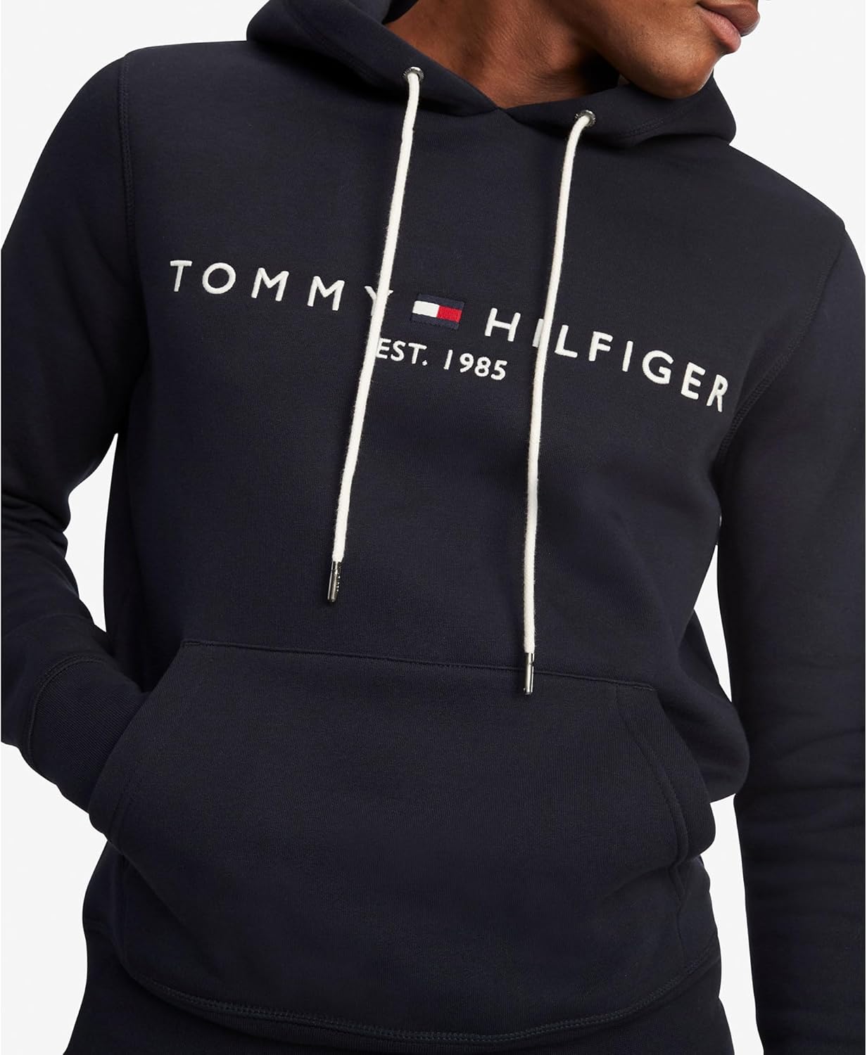 Мужская флисовая толстовка Tommy Hilfiger средней плотности с вышитым логотипом, также доступна в размерах для больших и высоких размеров, Desert Sky — фото 2