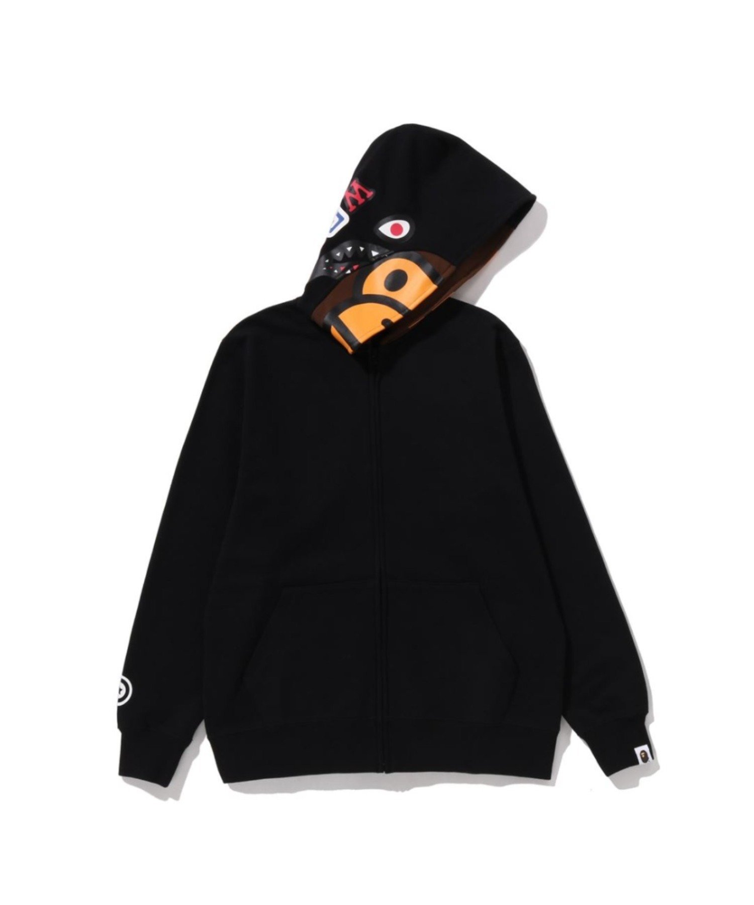Толстовка на молнии MILO Shark A BATHING APE, BLACK — фото 2