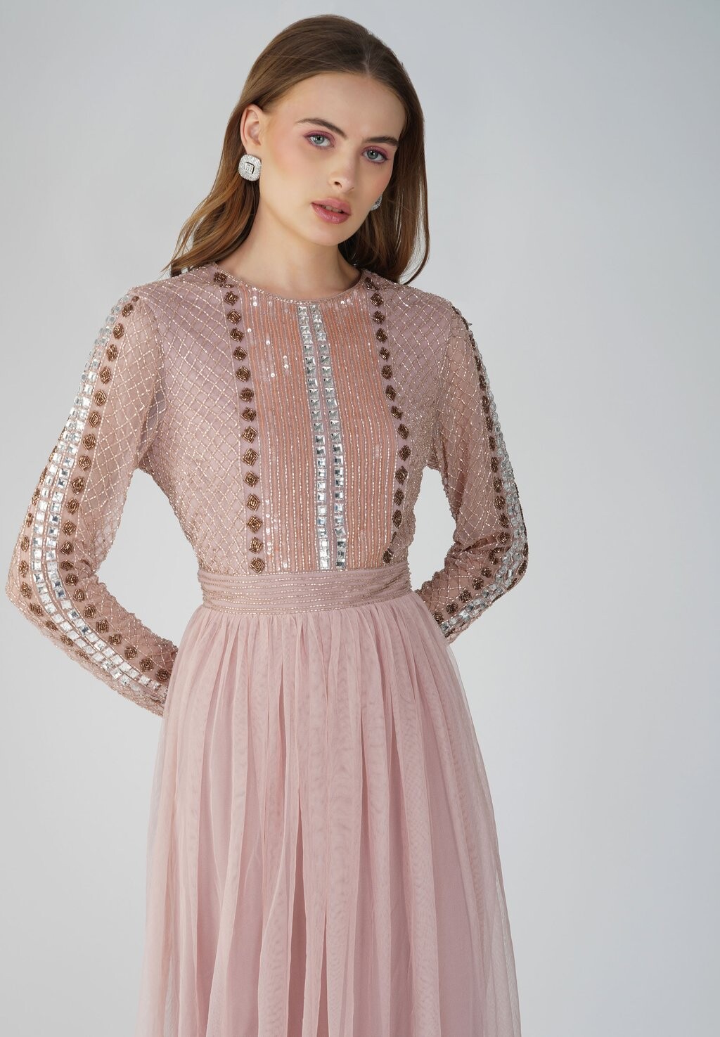 

Бальное платье MELINDA Lace & Beads, розовый