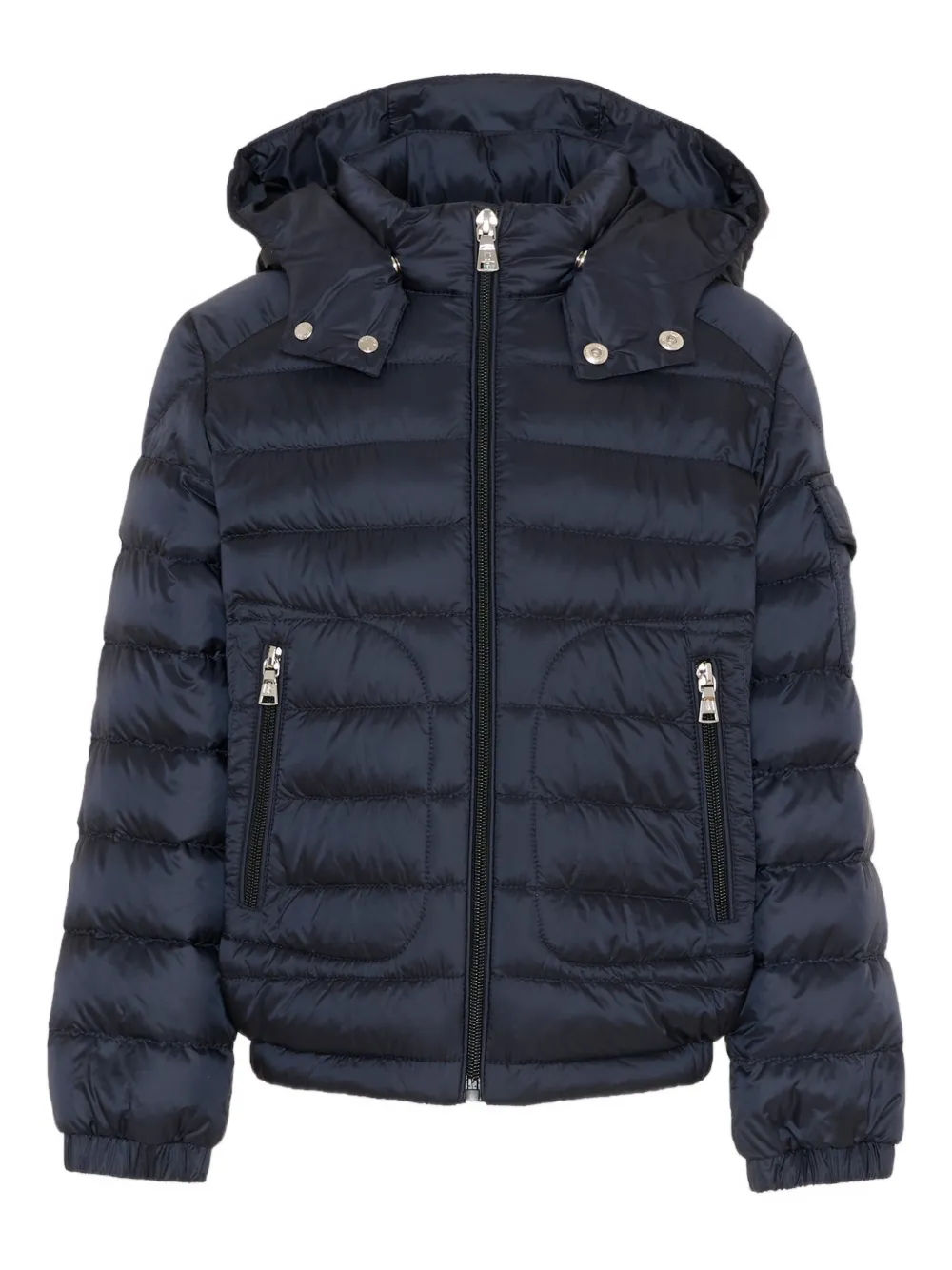 

Стеганая куртка с капюшоном Moncler Enfant, синий