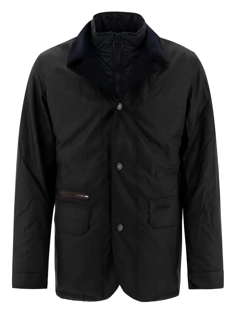 

Стеганая куртка с вельветовым воротником Barbour, синий
